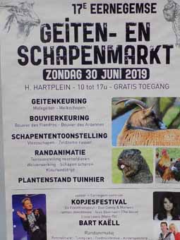 17de Geitenmarkt en Schapententoonstelling  te  Eernegem op 30 juni 2019
